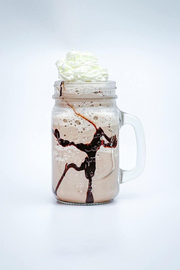 Milkshakes Recipe - Vanilla Milkshake with Chocolate Syrup