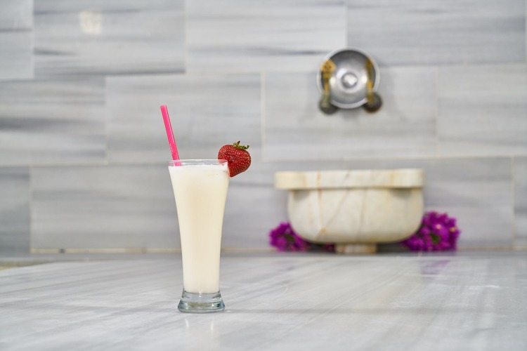 Milkshakes Recipe - Vanilla Milkshake with Fresh Strawberries