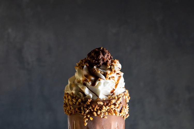 Milkshakes Recipe - Ferrero Rocher Chocolate and Whipped Cream Milkshake